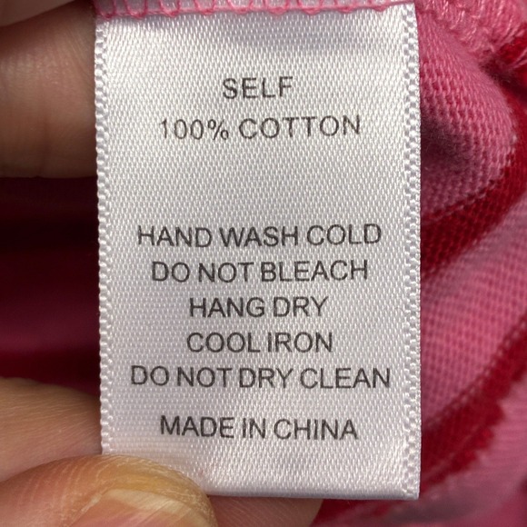 all : row Knit Top Women's Large Pink Stripe Cropped Boxy Long Sleeve Casual - Picture 5 of 10